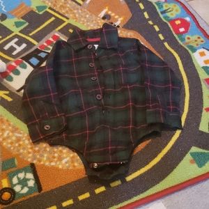 9-12 Moths Boys flannel onsie